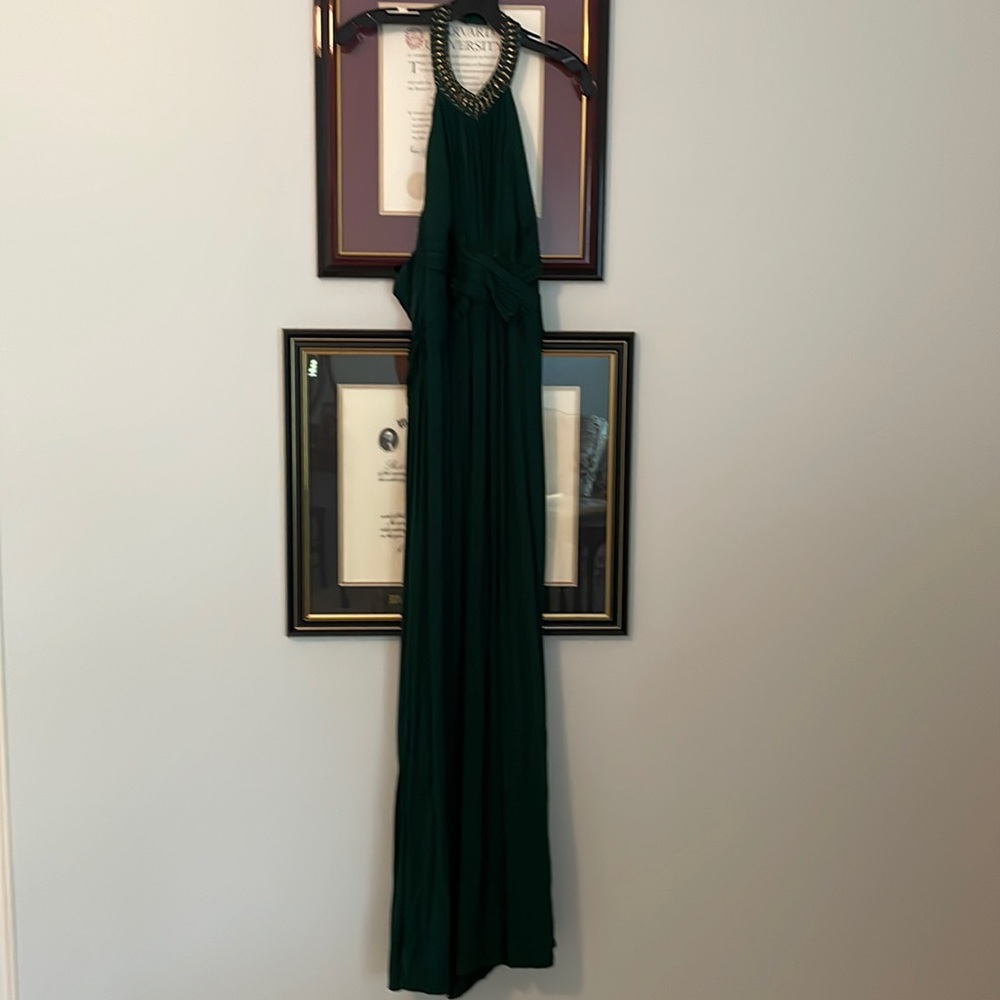 Laundry by Shelli Segal Green Long Halter Dress size 4